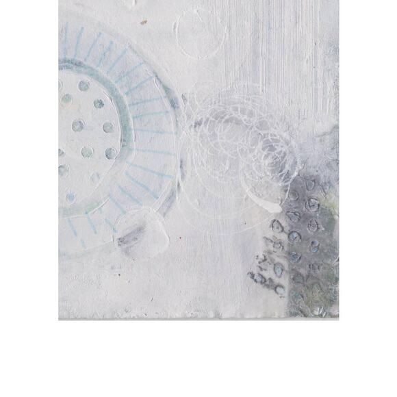 Original abstract art painting soft colors, textural on paper - smaller sized - Picture 4 of 5